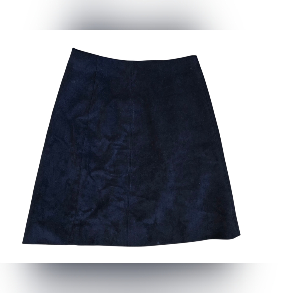 Babaton Faux Suede Black A-Line Skirt Size 2